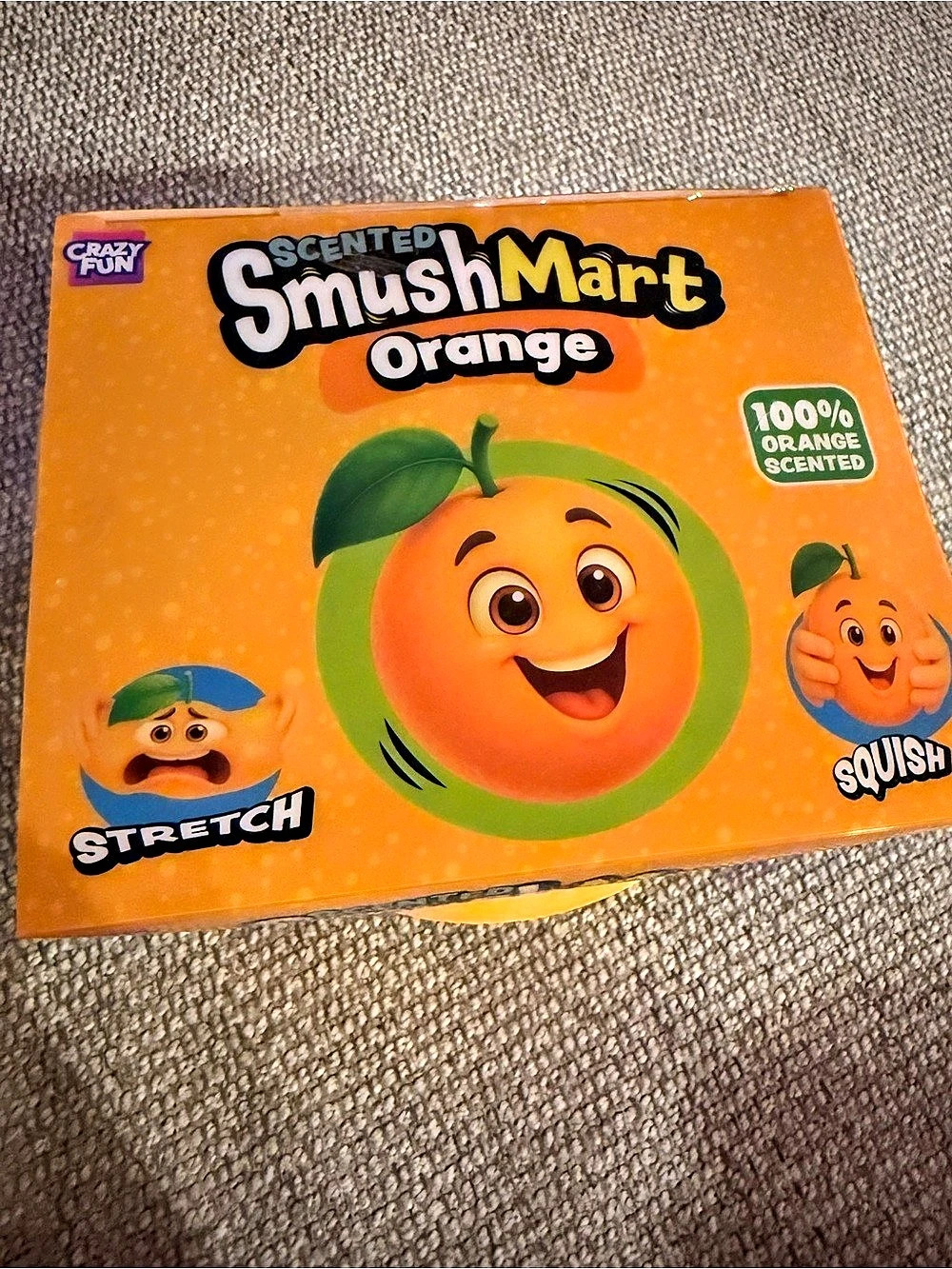 Crazy Fun Scented SmushMart Orange Scented Squishy Toy NWT